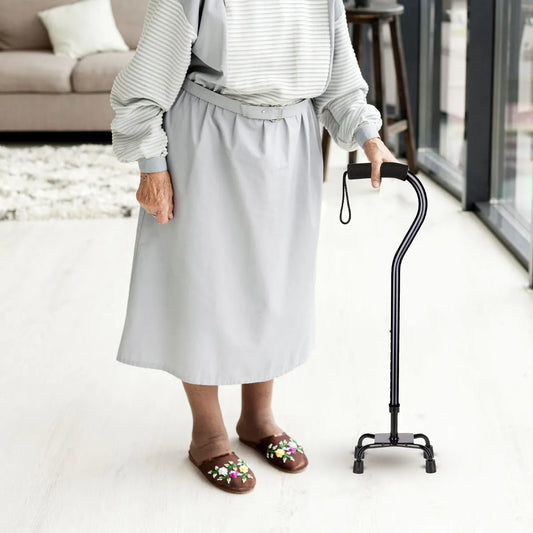 Bastón Ortopédico 4 Apoyos – Cuello de Ganso