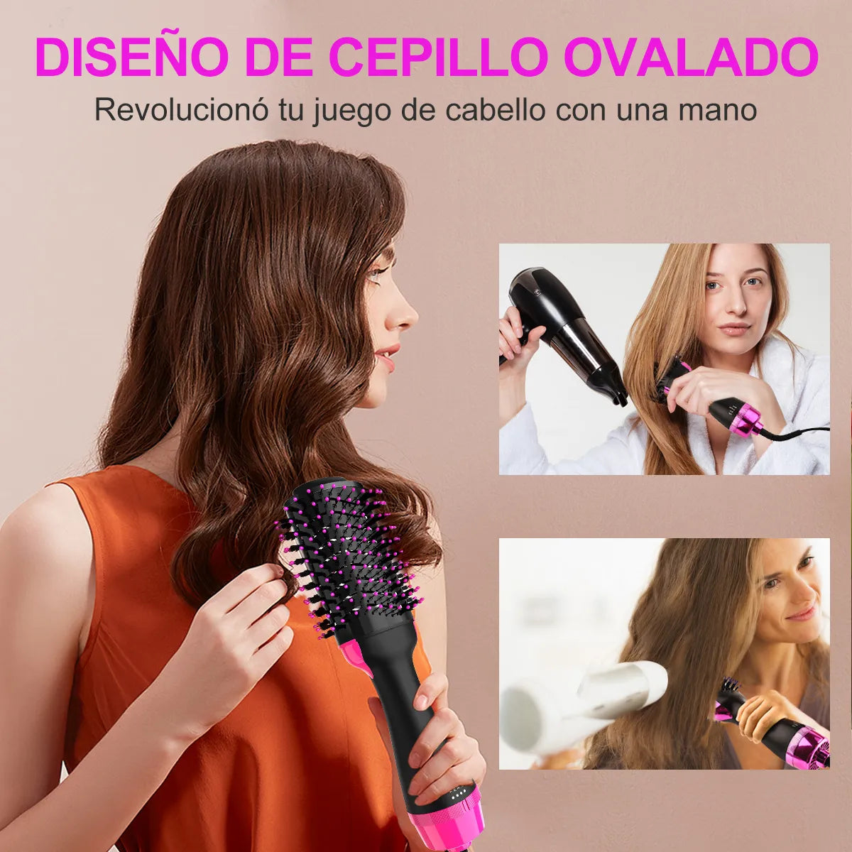 Cepillo Alaciador Rizador Electrico Ionic