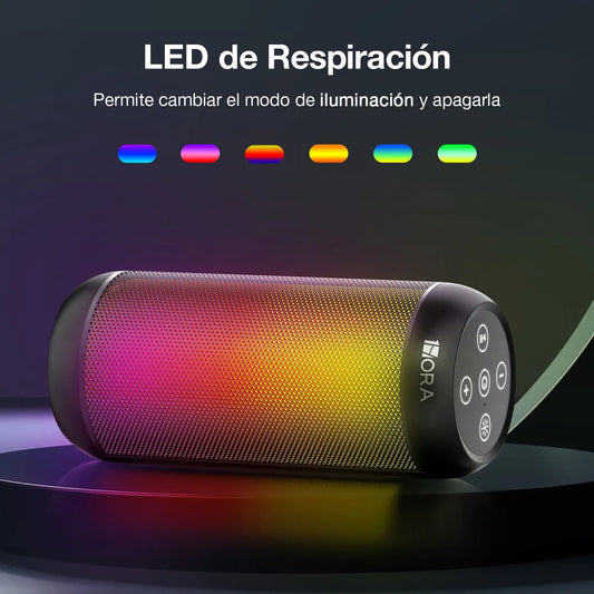 Bocina Bluetooth 10W, luces LED