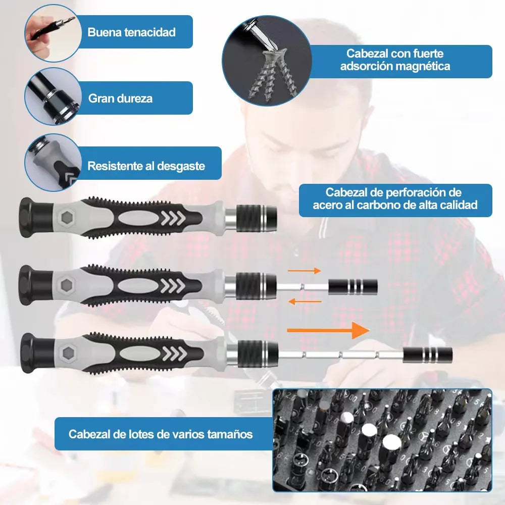 Kit de Desarmadores 115 en 1