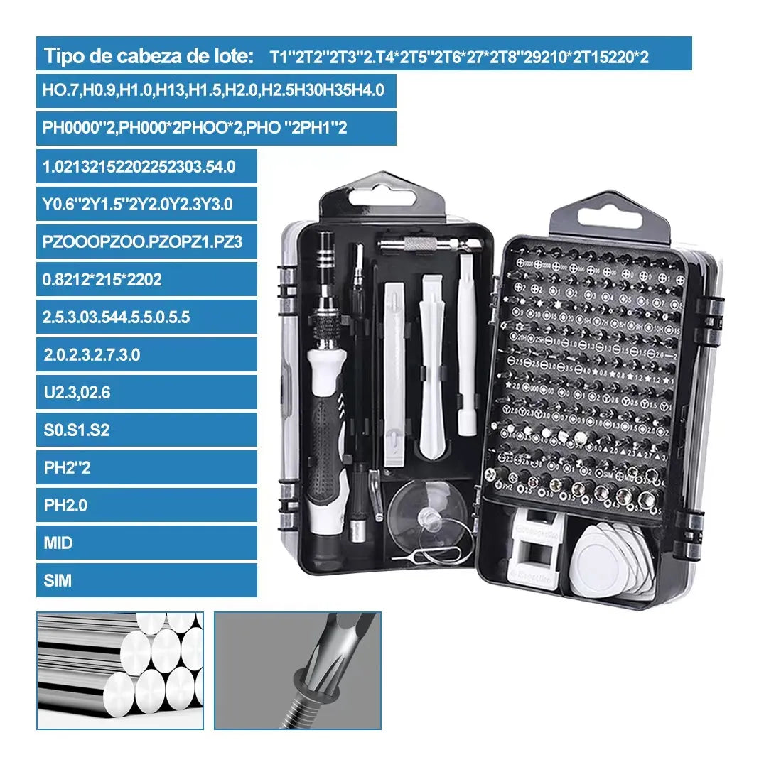 Kit de Desarmadores 115 en 1