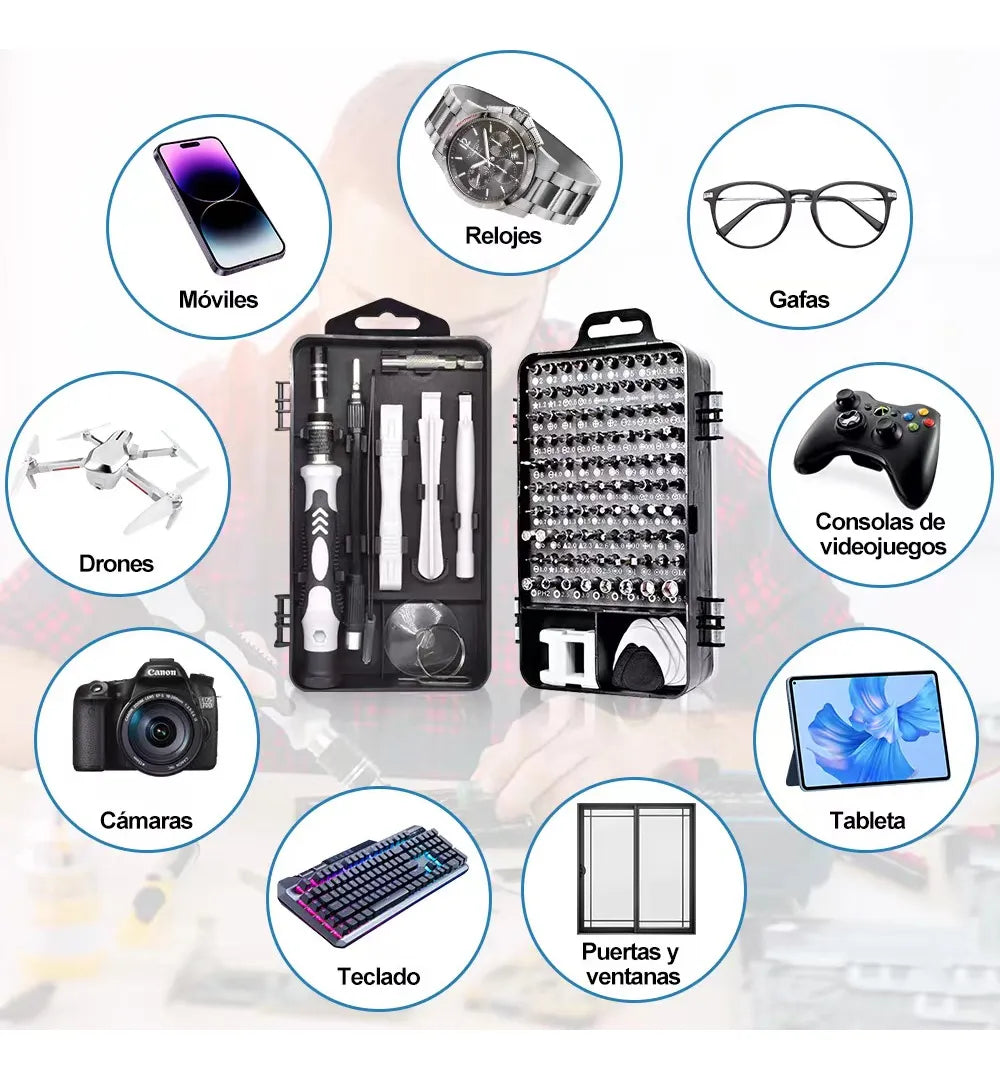 Kit de Desarmadores 115 en 1