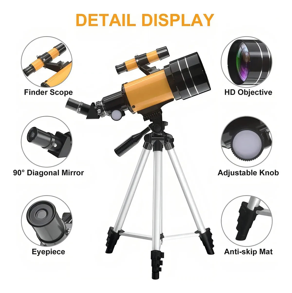 Telescopio Astronómico Refractor HD