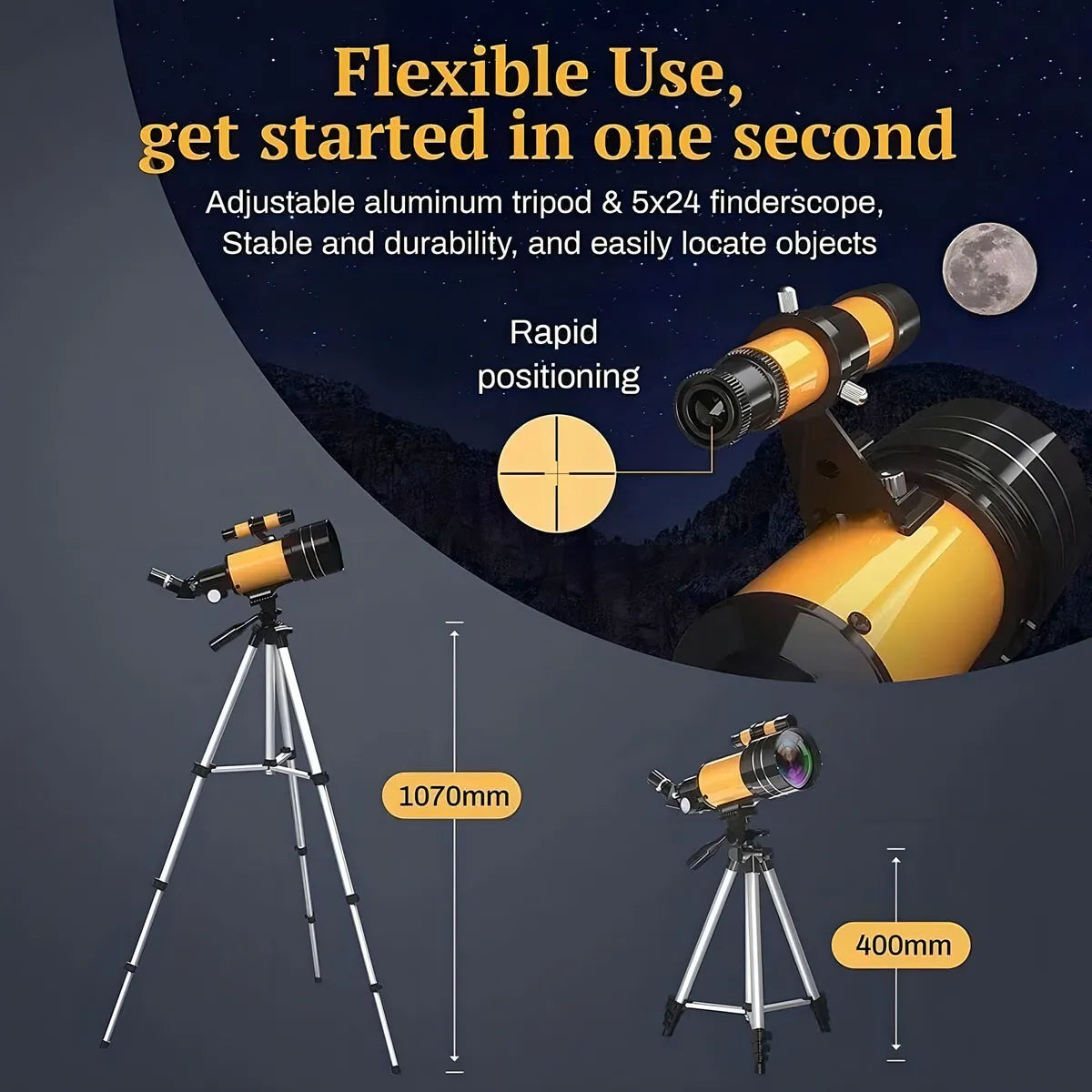 Telescopio Astronómico Refractor HD