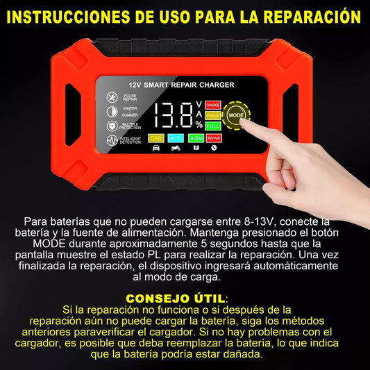 Cargador de Batería Inteligente de 12V: