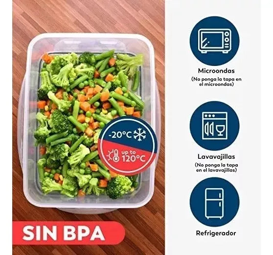 Set 12 Recipientes para alimentos