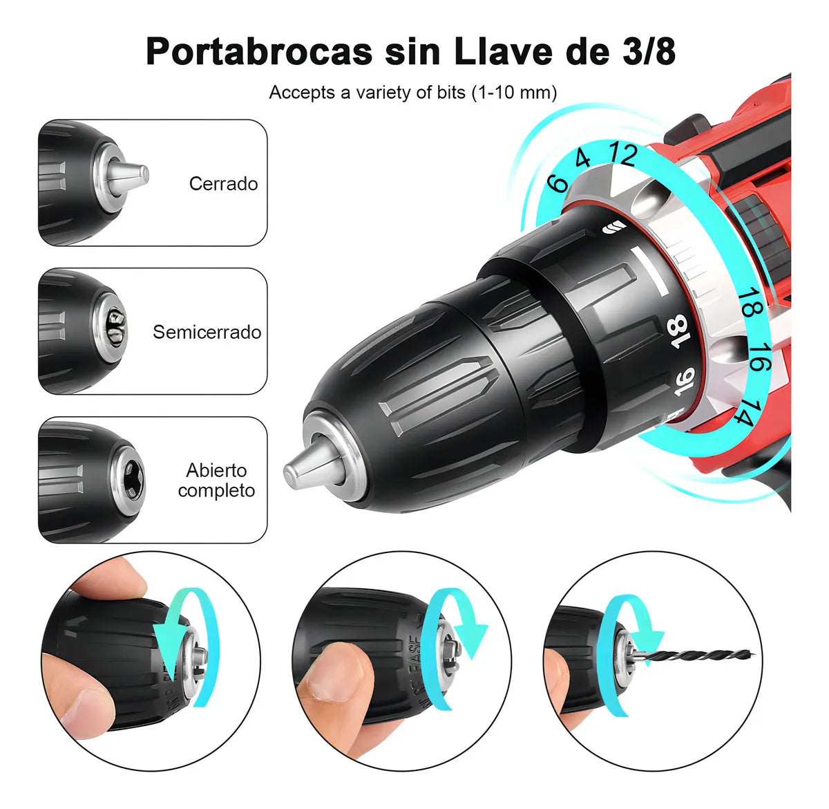 Taladro Inalámbrico 2 BATERIAS